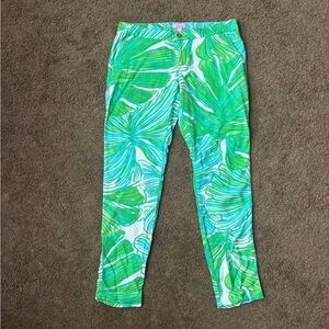Lilly Pulitzer Alina Slim Ankle Pants – "Fronds Place" Print - size 8